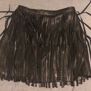 Fringe Mini Skirt